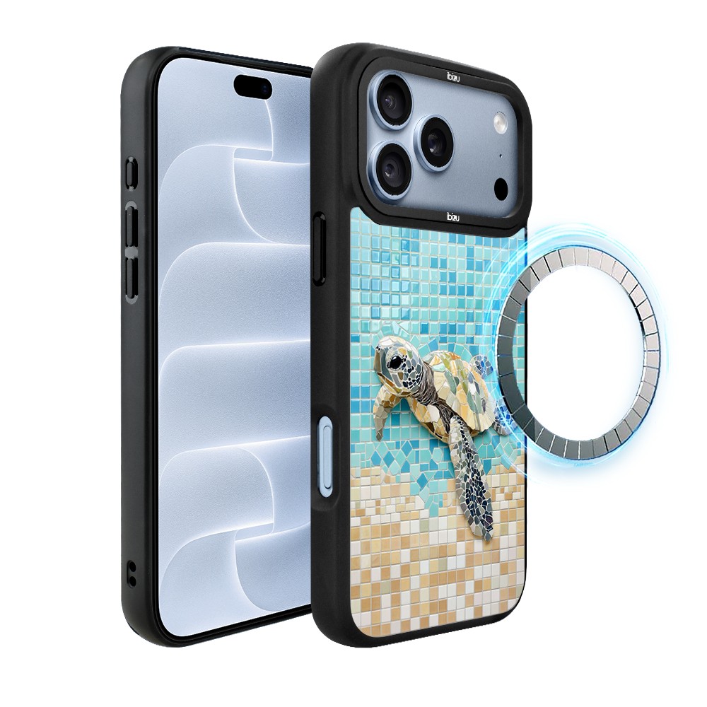 etui do iphone 18 pro ibizu dropguard matt z magsafe, riviera, moderns classics, Żółw caretta