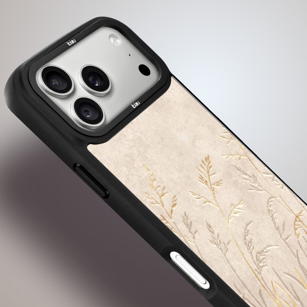 etui do iphone 18 pro ibizu dropguard matt z magsafe, relief garden, kłosy z piaskowca