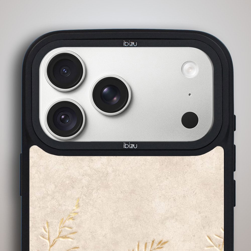etui do iphone 18 pro ibizu dropguard matt z magsafe, relief garden, kłosy z piaskowca