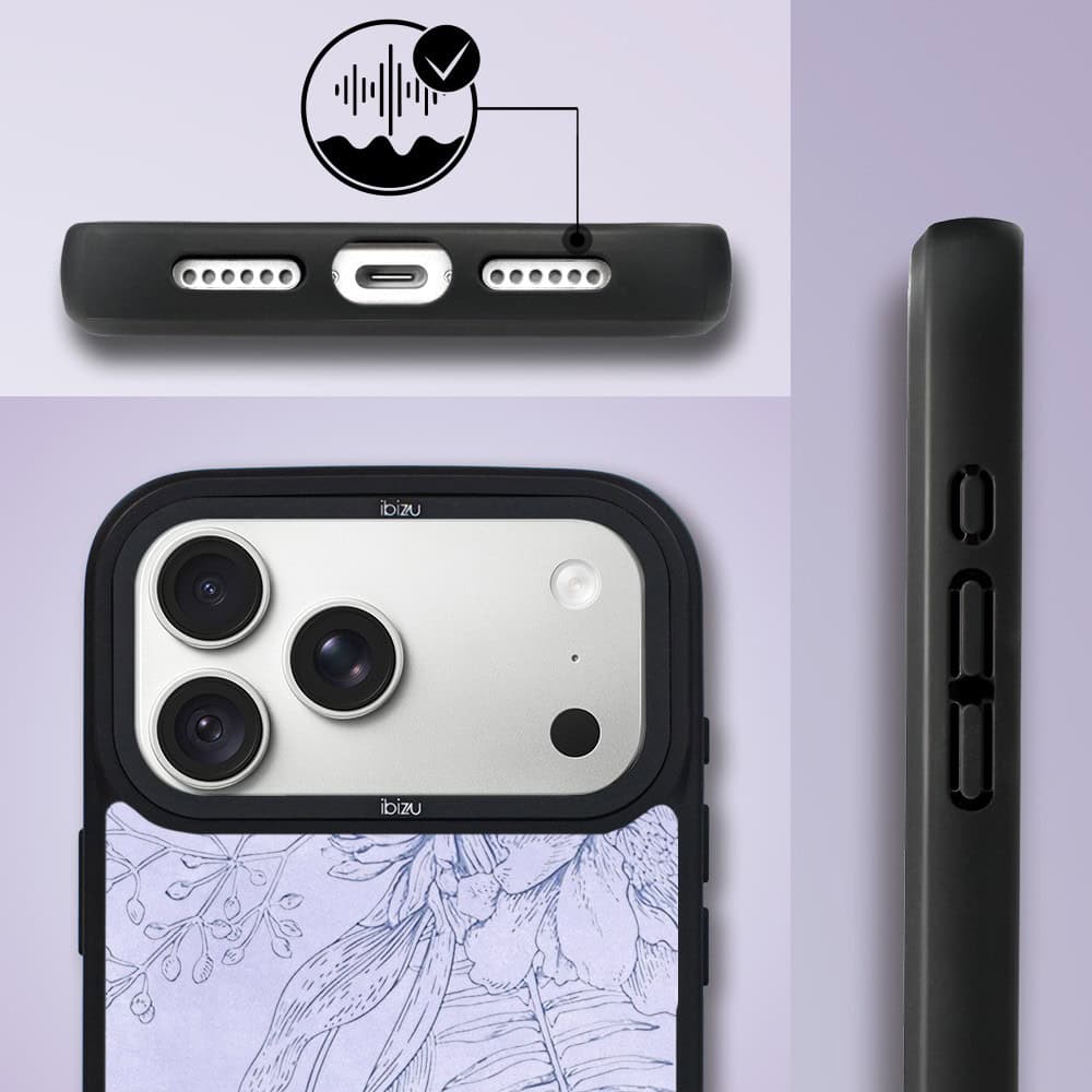 etui do iphone 18 pro ibizu dropguard matt z magsafe, relief garden, kwiatowa płaskorzeźba