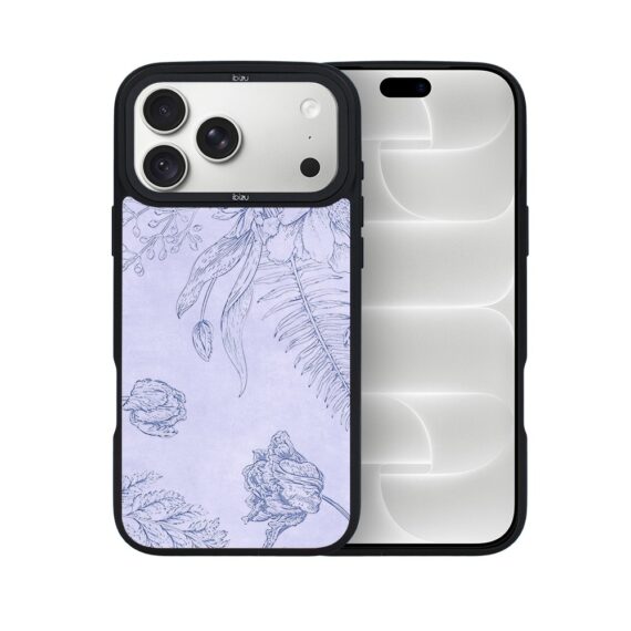 etui do iphone 18 pro ibizu dropguard matt z magsafe, relief garden, kwiatowa płaskorzeźba