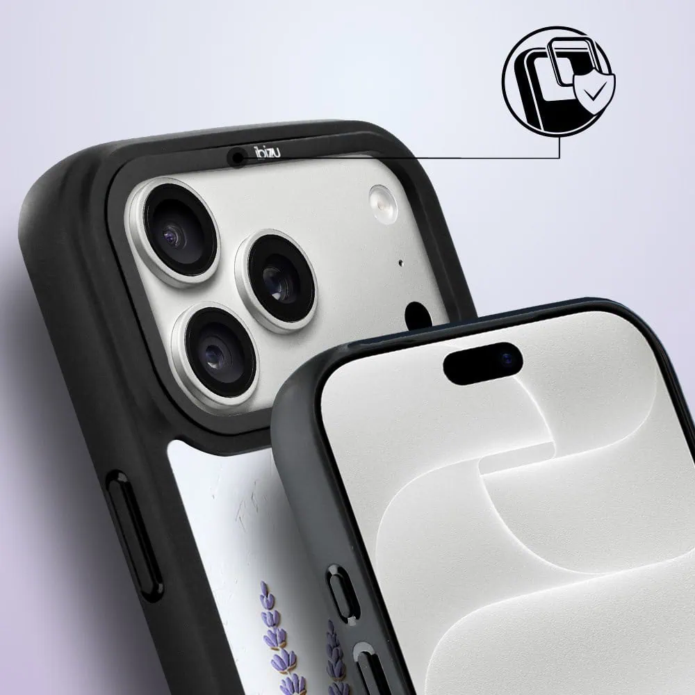 etui do iphone 18 pro max ibizu dropguard matt z magsafe, relief garden, prowansalska lawenda