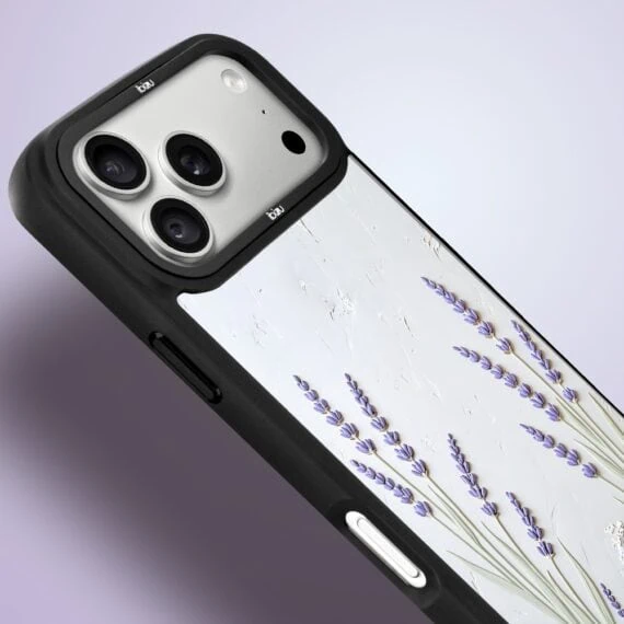 etui do iphone 18 pro max ibizu dropguard matt z magsafe, relief garden, prowansalska lawenda