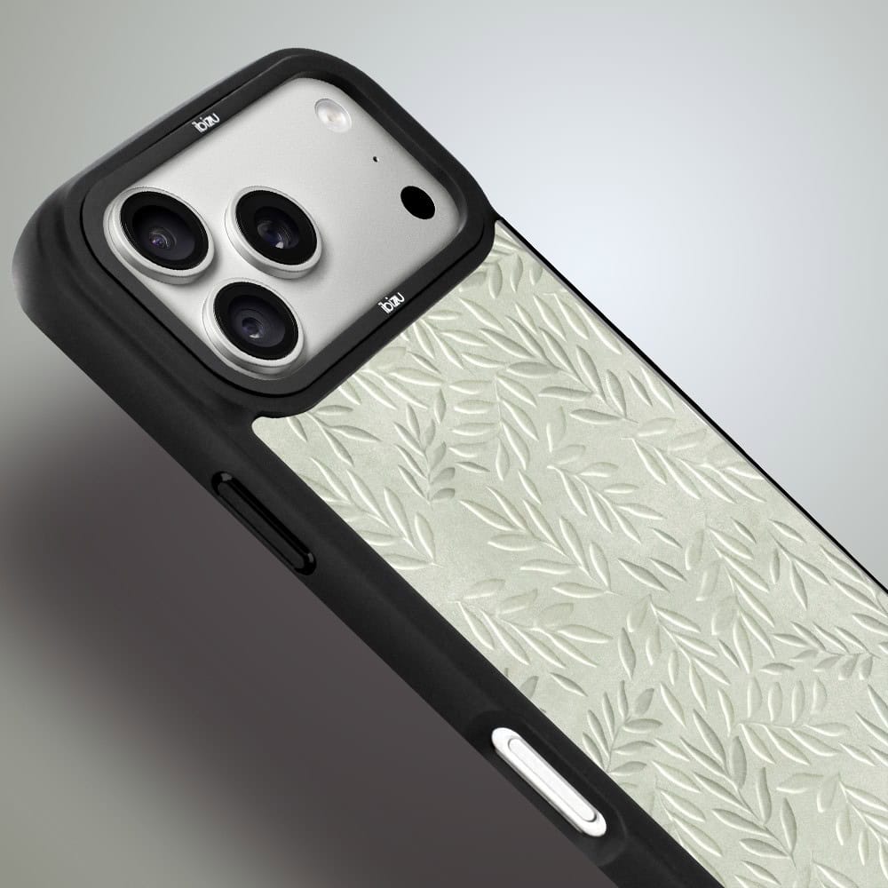 etui do iphone 18 pro ibizu dropguard matt z magsafe, relief garden, Ślad oliwki