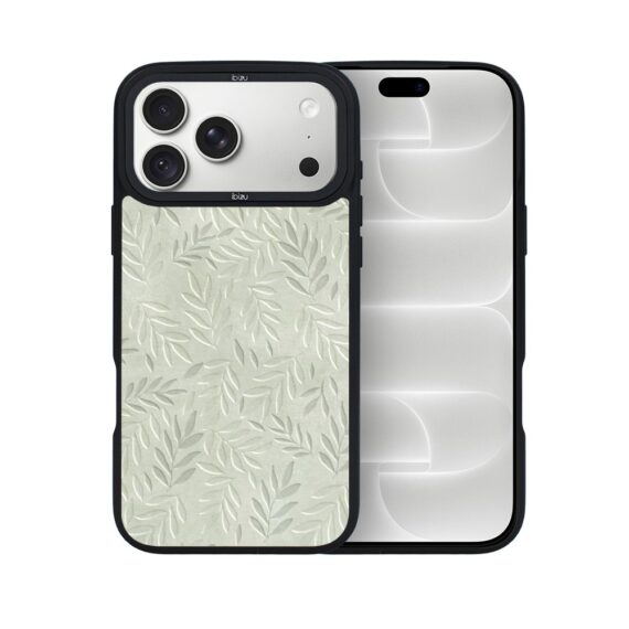 etui do iphone 18 pro ibizu dropguard matt z magsafe, relief garden, Ślad oliwki