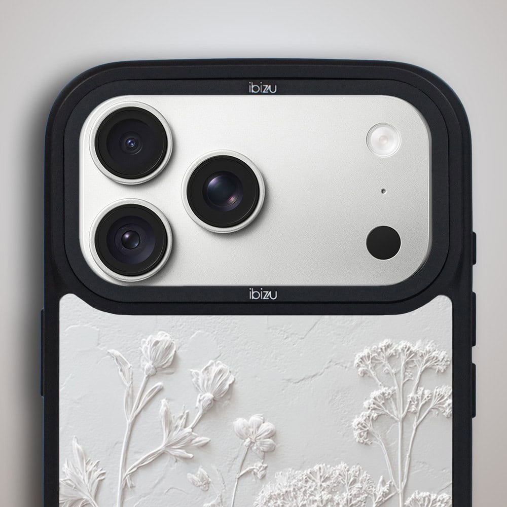 etui do iphone 18 pro ibizu dropguard matt z magsafe, relief garden, suszone kwiaty polne