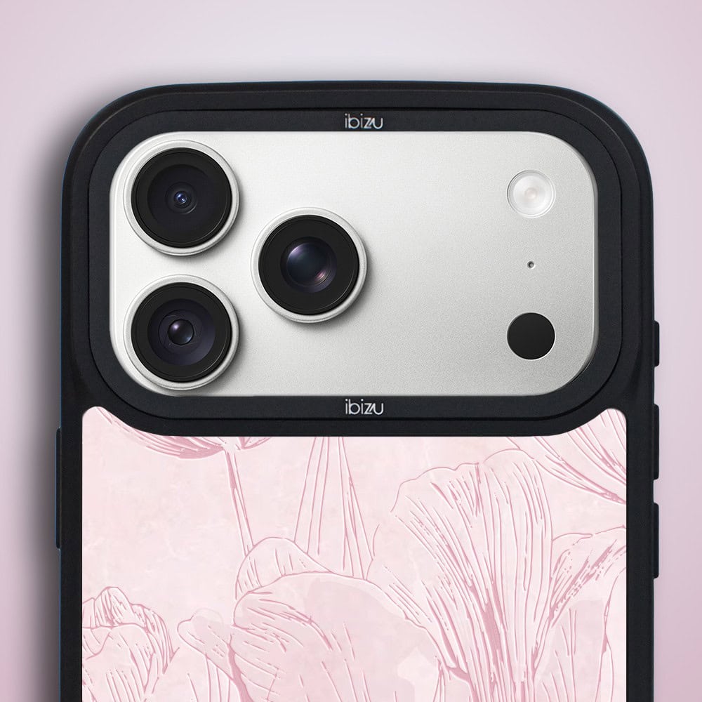 etui do iphone 18 pro ibizu dropguard matt z magsafe, relief garden, tulipanowy fresk