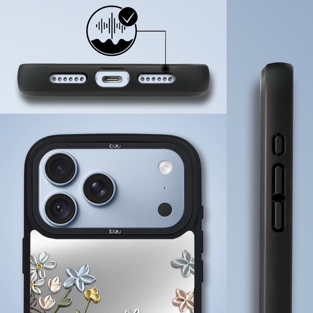 etui do iphone 18 pro ibizu dropguard matt z magsafe, relief garden, wiosenna łąka