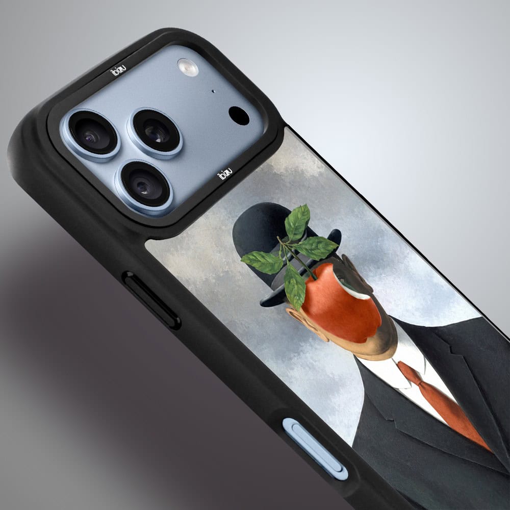 etui do iphone 18 pro ibizu dropguard matt z magsafe, rene magritte, syn człowieczy