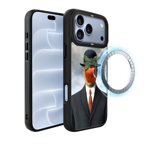 Etui do iPhone 18 Pro IBIZU DropGuard Matt z MagSafe, Rene Magritte, syn człowieczy