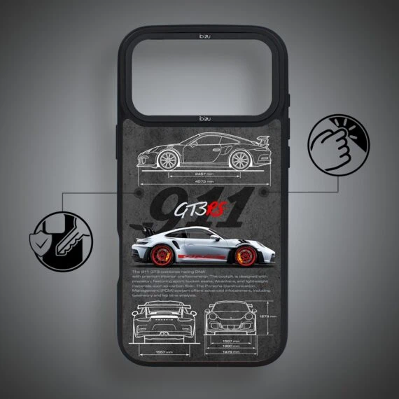 etui do iphone 18 pro ibizu dropguard matt z magsafe, techdrive, 911 gt3 rs