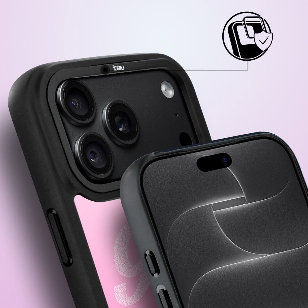 etui do iphone 18 pro ibizu dropguard matt z magsafe, techdrive, 911 różowe