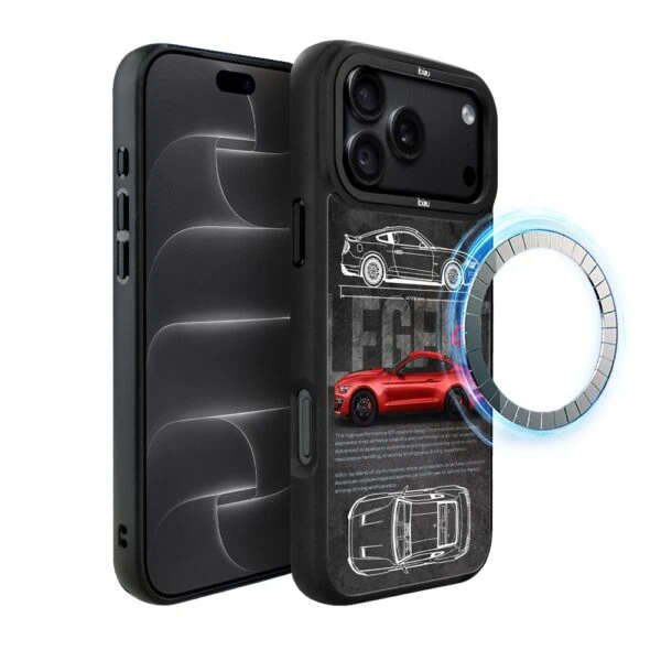 Etui do iPhone 18 Pro IBIZU DropGuard Matt z MagSafe, TechDrive, GT V8 “Coyote”