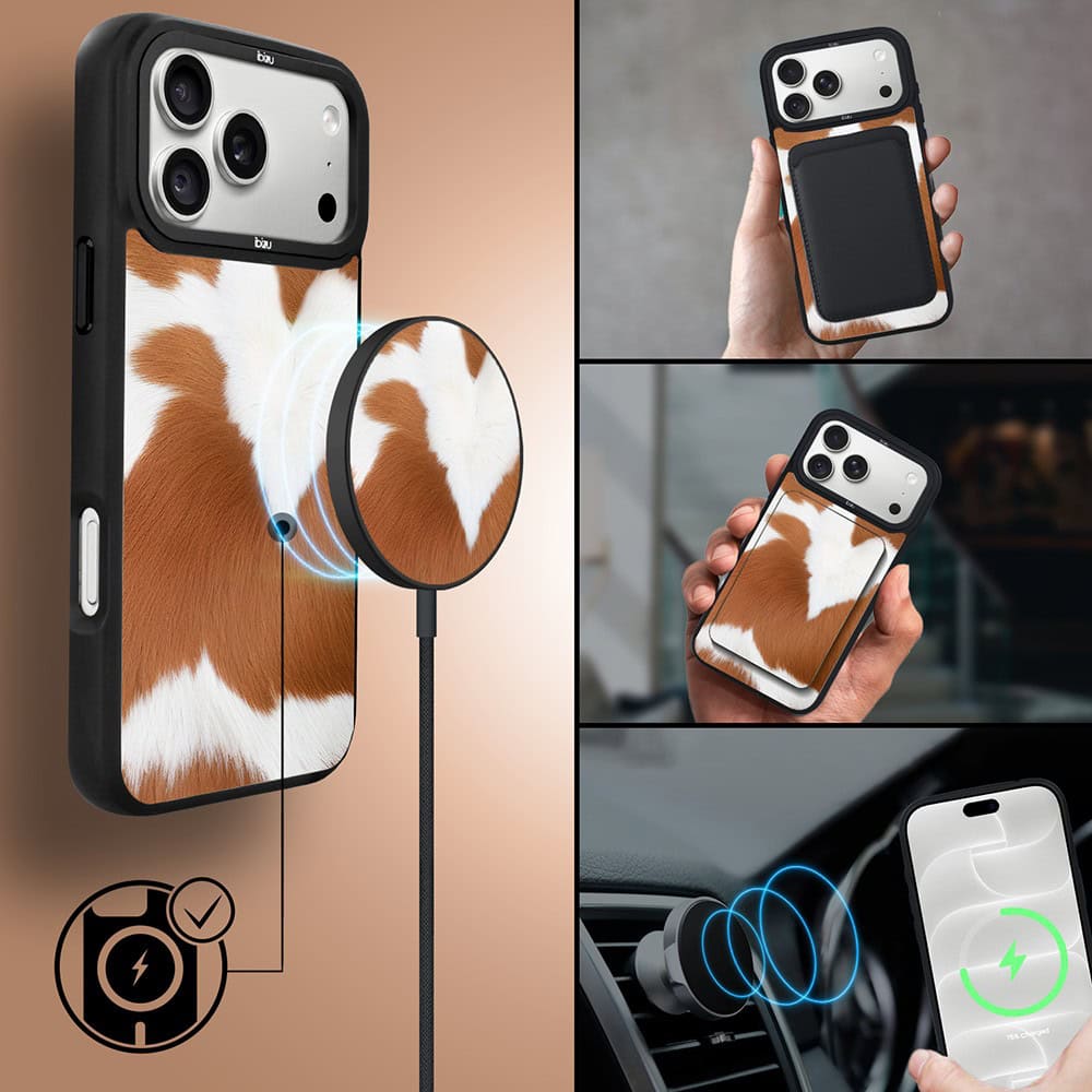 etui do iphone 18 pro ibizu dropguard matt z magsafe, zew natury, alpejska krowa