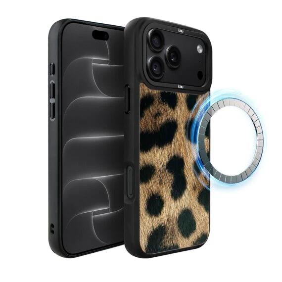 etui do iphone 18 pro ibizu dropguard matt z magsafe, zew natury, lampart