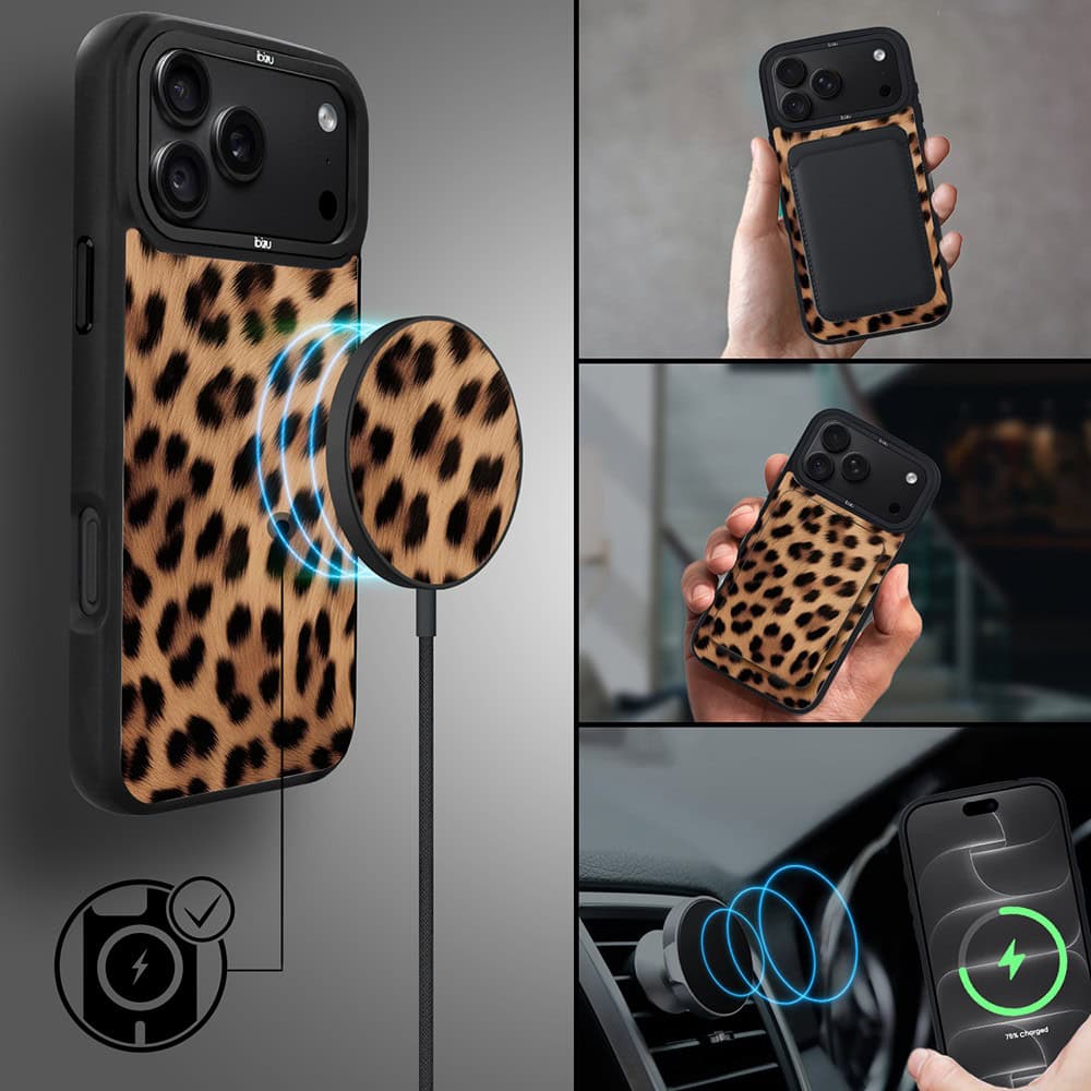 etui do iphone 18 pro ibizu dropguard matt z magsafe, zew natury, pantera