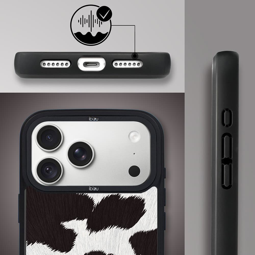 etui do iphone 18 pro ibizu dropguard matt z magsafe, zew natury, polska krowa