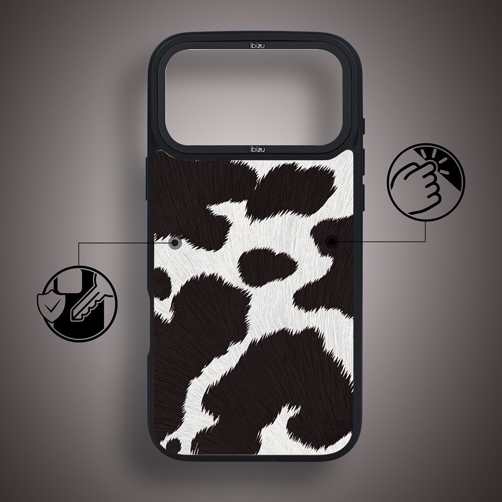 etui do iphone 18 pro ibizu dropguard matt z magsafe, zew natury, polska krowa