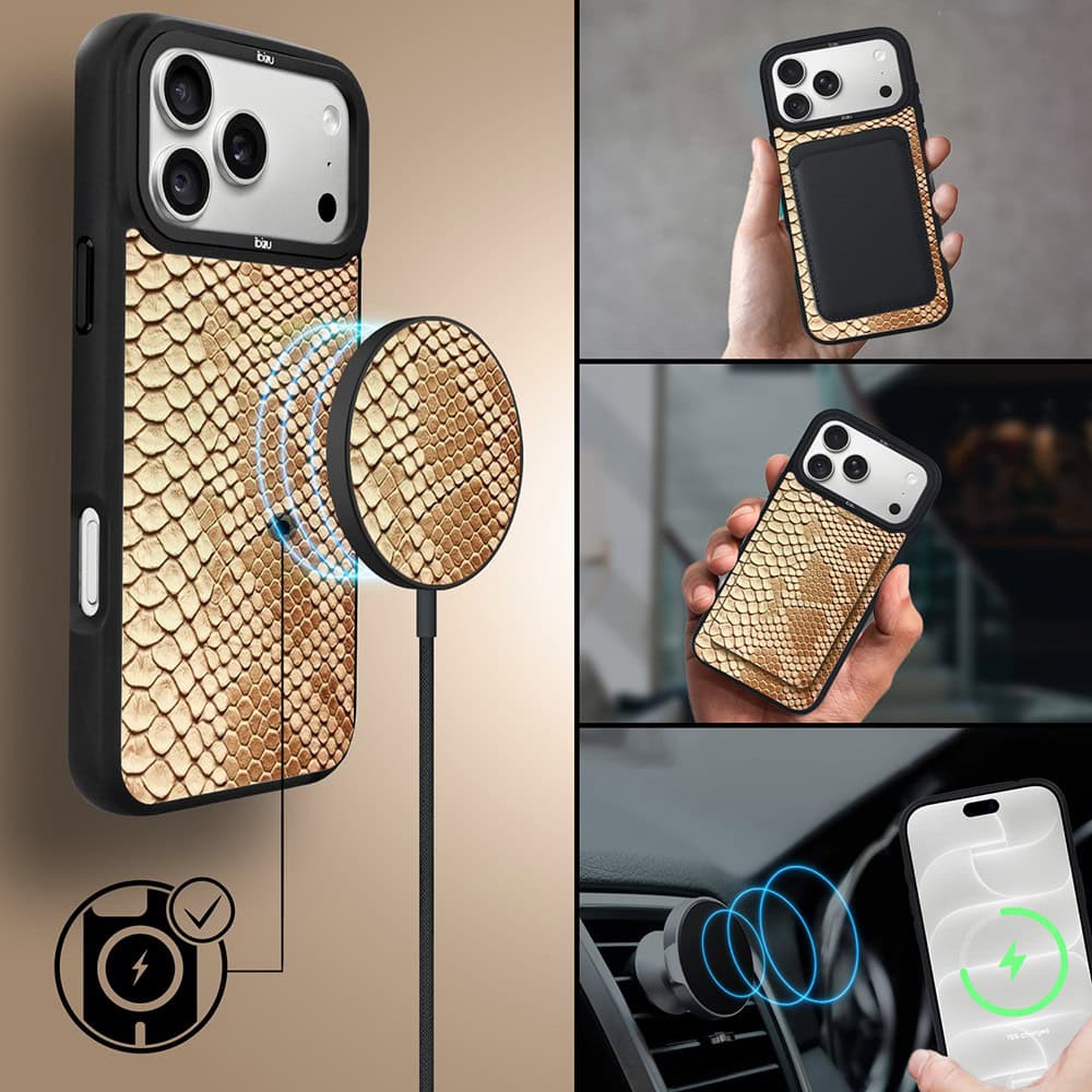 etui do iphone 18 pro ibizu dropguard matt z magsafe, zew natury, wąż