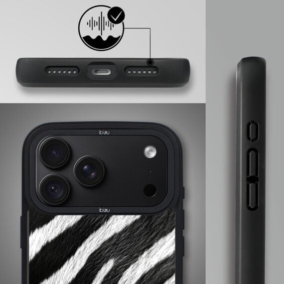 etui do iphone 18 pro ibizu dropguard matt z magsafe, zew natury, zebra