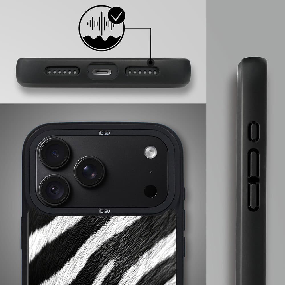 etui do iphone 18 pro ibizu dropguard matt z magsafe, zew natury, zebra