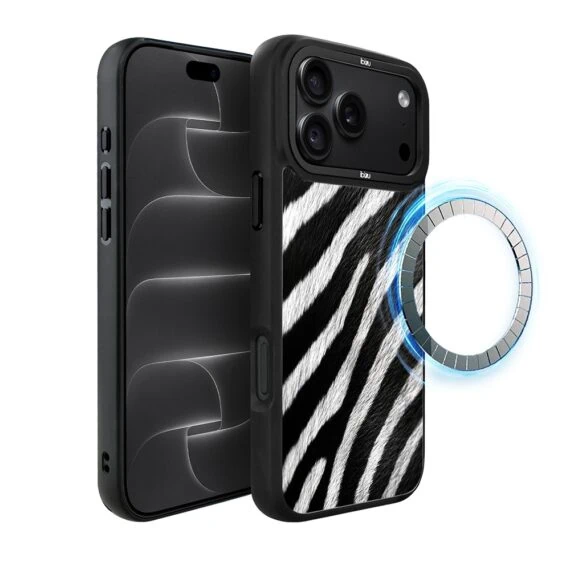 etui do iphone 18 pro ibizu dropguard matt z magsafe, zew natury, zebra