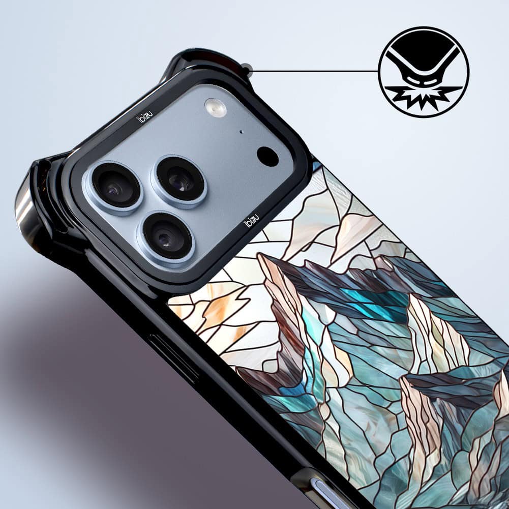 etui do iphone 18 pro ibizu dropguard ultra z magsafe, barwy szkła, górski potok