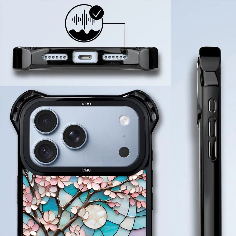 etui do iphone 18 pro ibizu dropguard ultra z magsafe, barwy szkła, księżycowa wiśnia