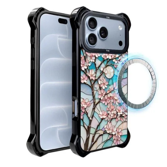 etui do iphone 18 pro ibizu dropguard ultra z magsafe, barwy szkła, księżycowa wiśnia