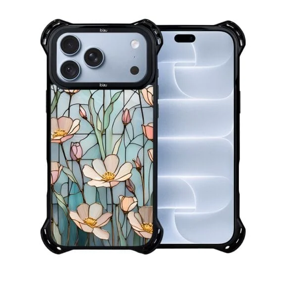 etui do iphone 18 pro ibizu dropguard ultra z magsafe, barwy szkła, szept kwiatów polnych