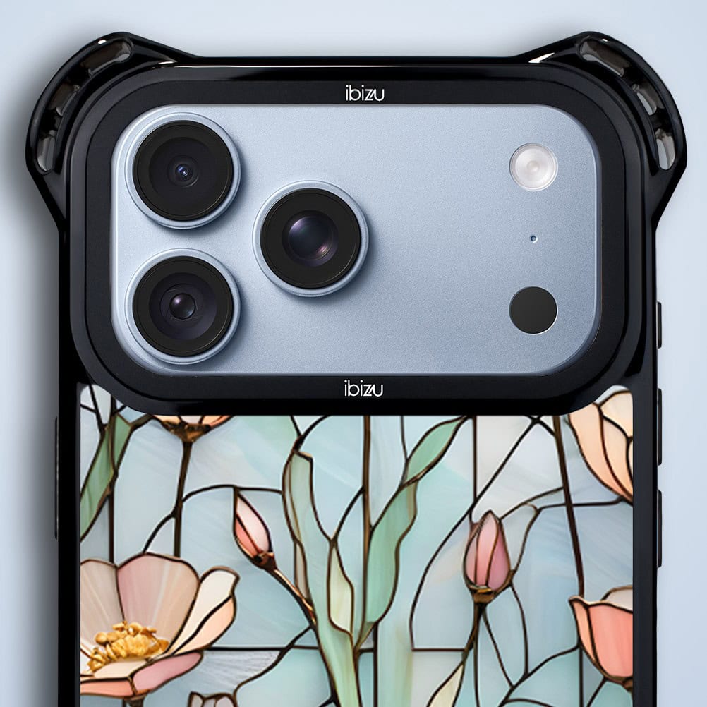 etui do iphone 18 pro ibizu dropguard ultra z magsafe, barwy szkła, szept kwiatów polnych