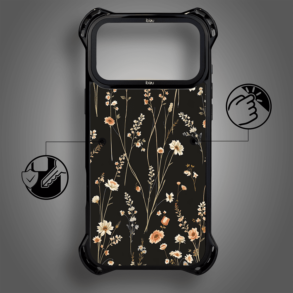 etui do iphone 18 pro ibizu dropguard ultra z magsafe, pastel bloom, północny ogród