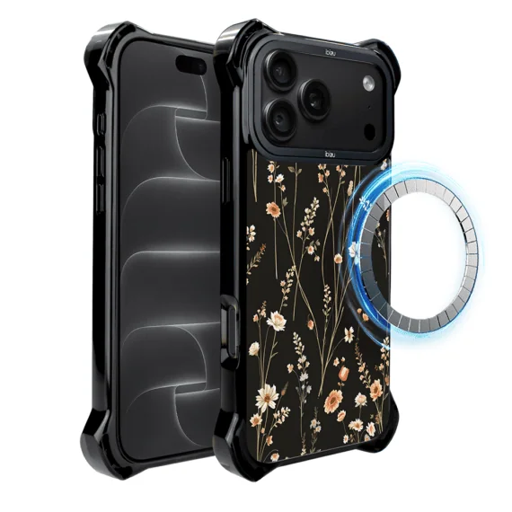 etui do iphone 18 pro ibizu dropguard ultra z magsafe, pastel bloom, północny ogród