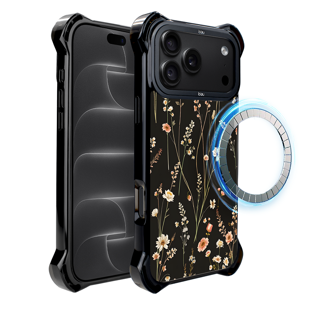 etui do iphone 18 pro ibizu dropguard ultra z magsafe, pastel bloom, północny ogród
