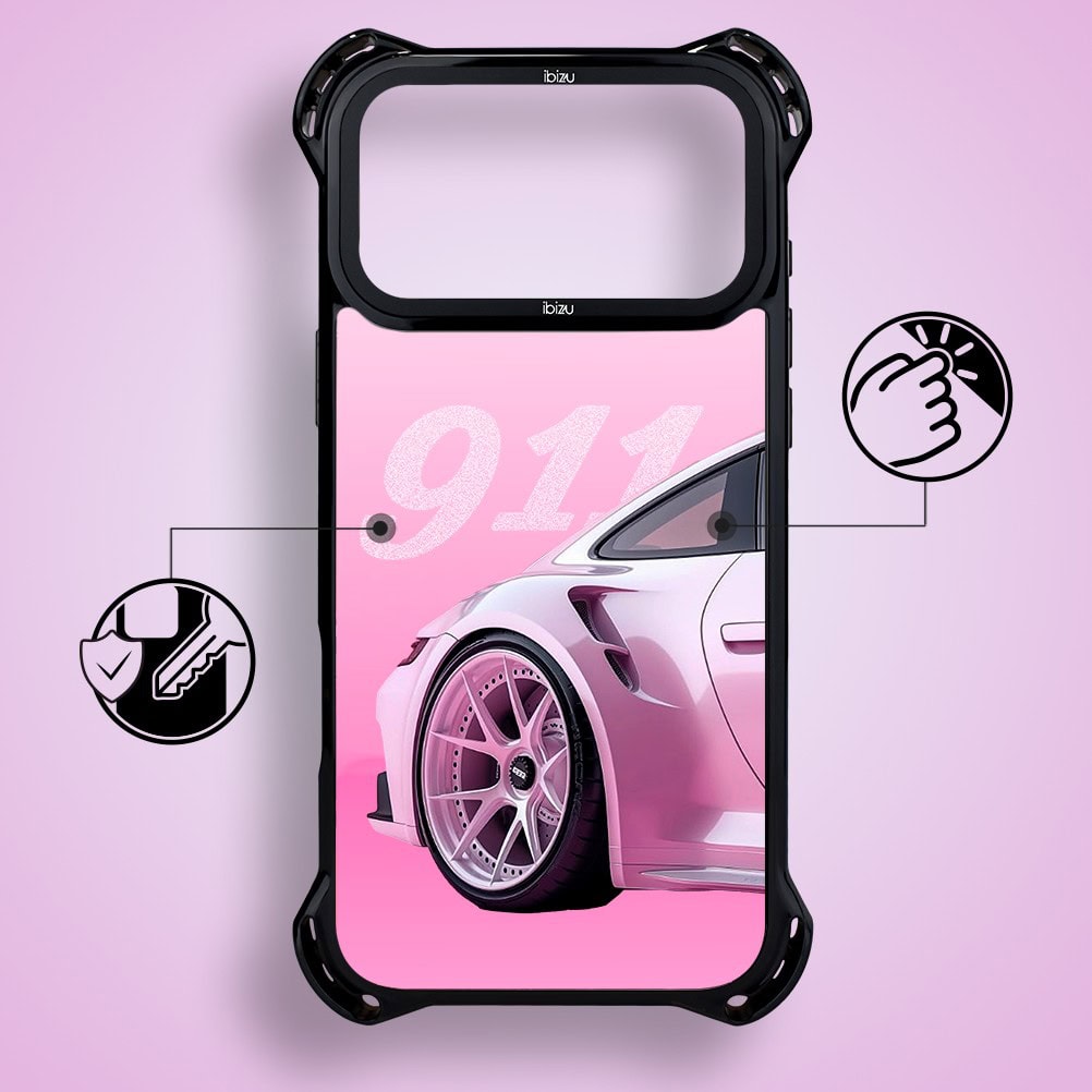 etui do iphone 18 pro ibizu dropguard ultra z magsafe, techdrive, 911 różowe
