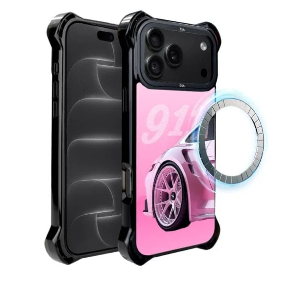 etui do iphone 18 pro ibizu dropguard ultra z magsafe, techdrive, 911 różowe
