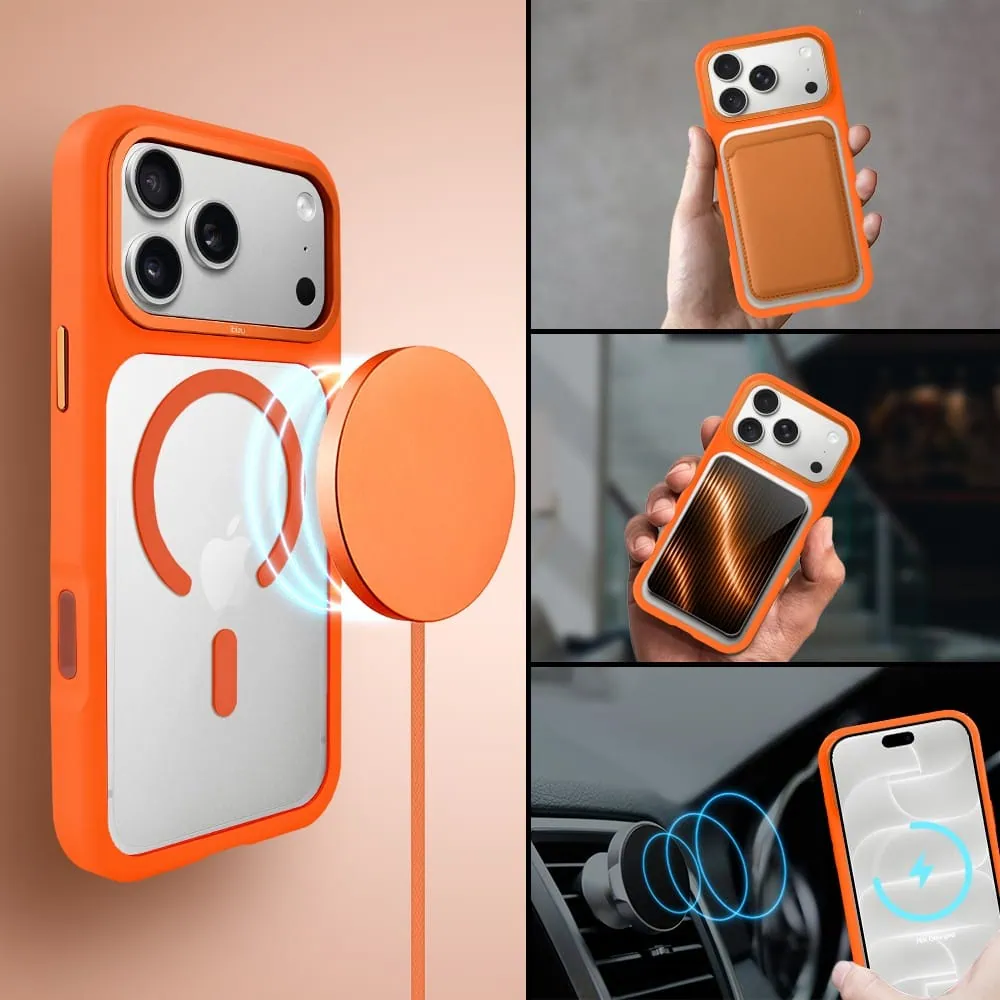 etui do iphone 18 pro ibizu guardabella z magsafe, pomarańczowe