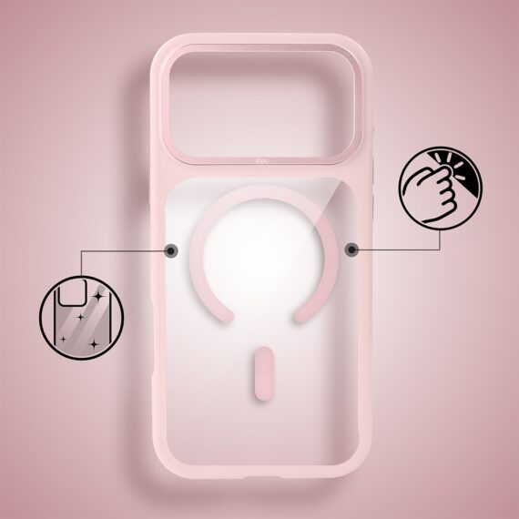 etui do iphone 18 pro ibizu guardabella z magsafe, różowe