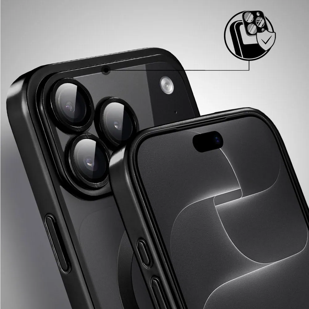 Etui do iPhone 18 Pro MagSafe Luxury Protect przeźroczyste, z osłoną aparatu, Titanium Finish, czarne (6) etui do iphone 18 pro magsafe luxury protect przeźroczyste, z osłoną aparatu, titanium finish, czarne