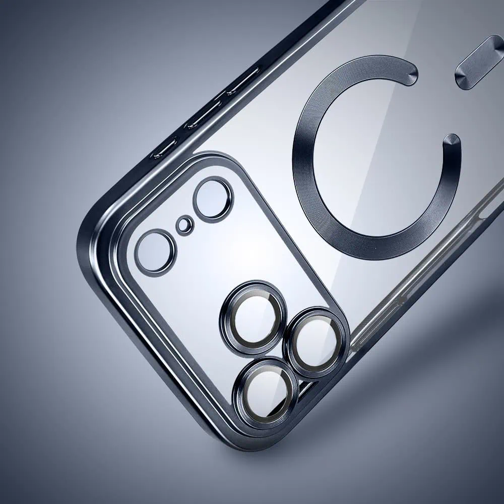 Etui do iPhone 18 Pro MagSafe Luxury Protect przeźroczyste, z osłoną aparatu, Titanium Finish, granatowe (8) etui do iphone 18 pro magsafe luxury protect przeźroczyste, z osłoną aparatu, titanium finish, granatowe