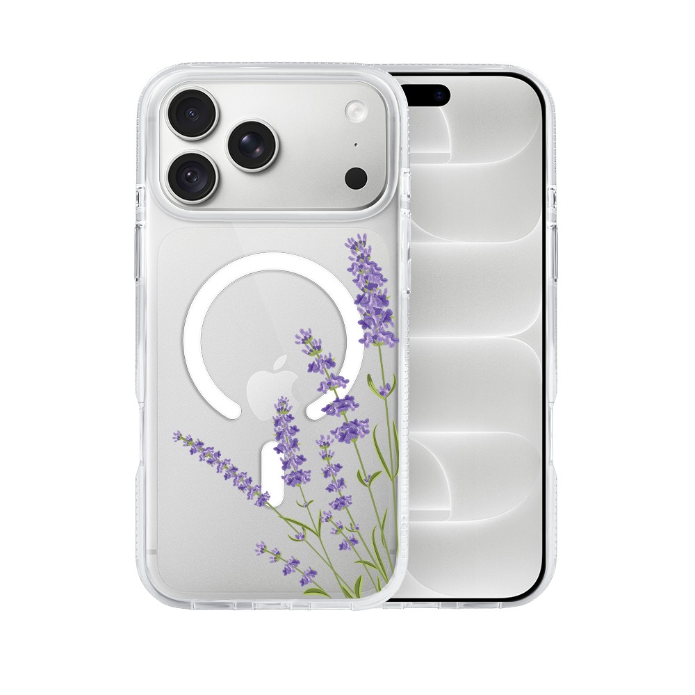 etui do iphone 18 pro, magsafe wiosenne kwiaty, przeźroczyste