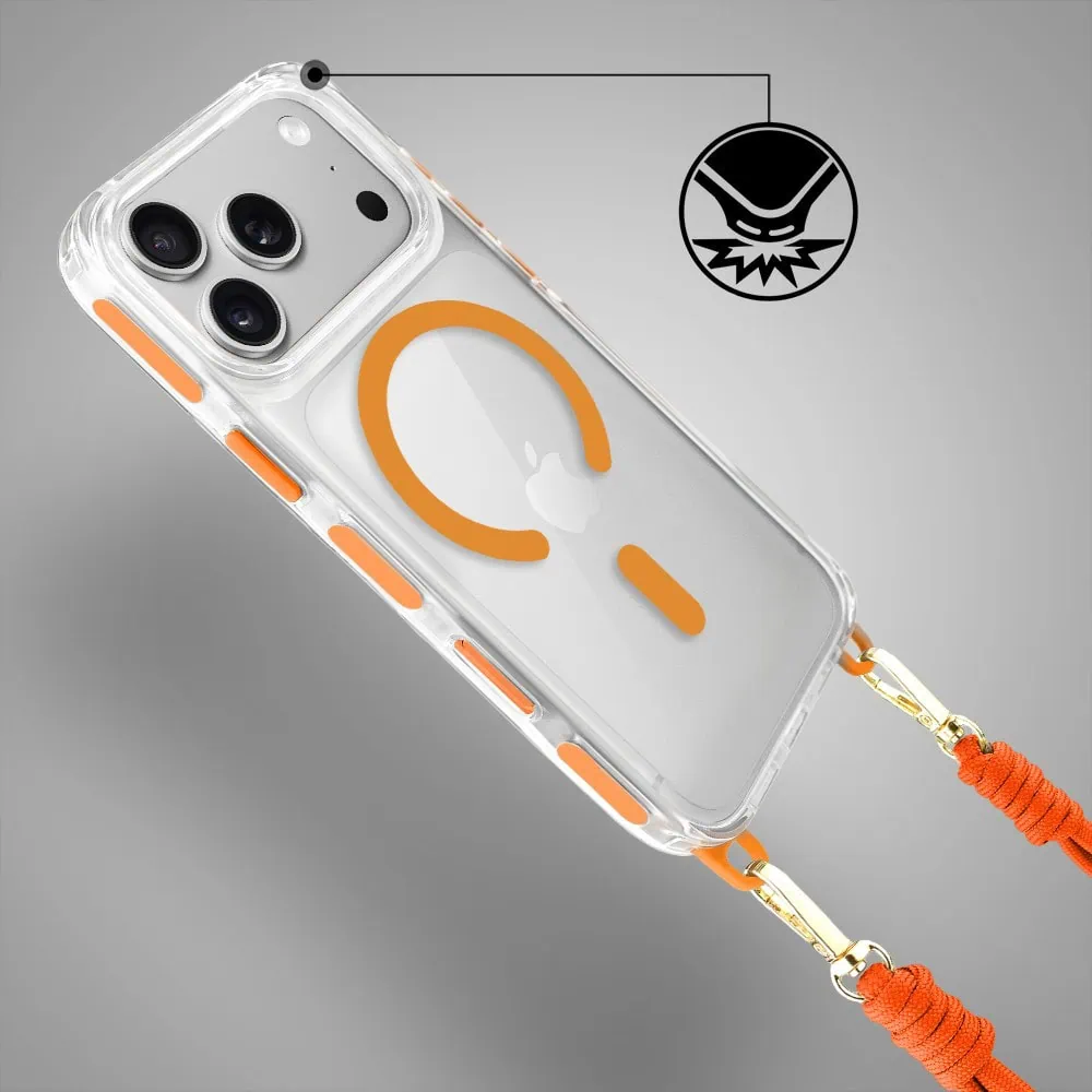 Etui do iPhone 18 Pro, MagSafe, ze smyczą, na ramię, crossbody, pomarańczowe (7) etui do iphone 18 pro, magsafe, ze smyczą, na ramię, crossbody, pomarańczowe