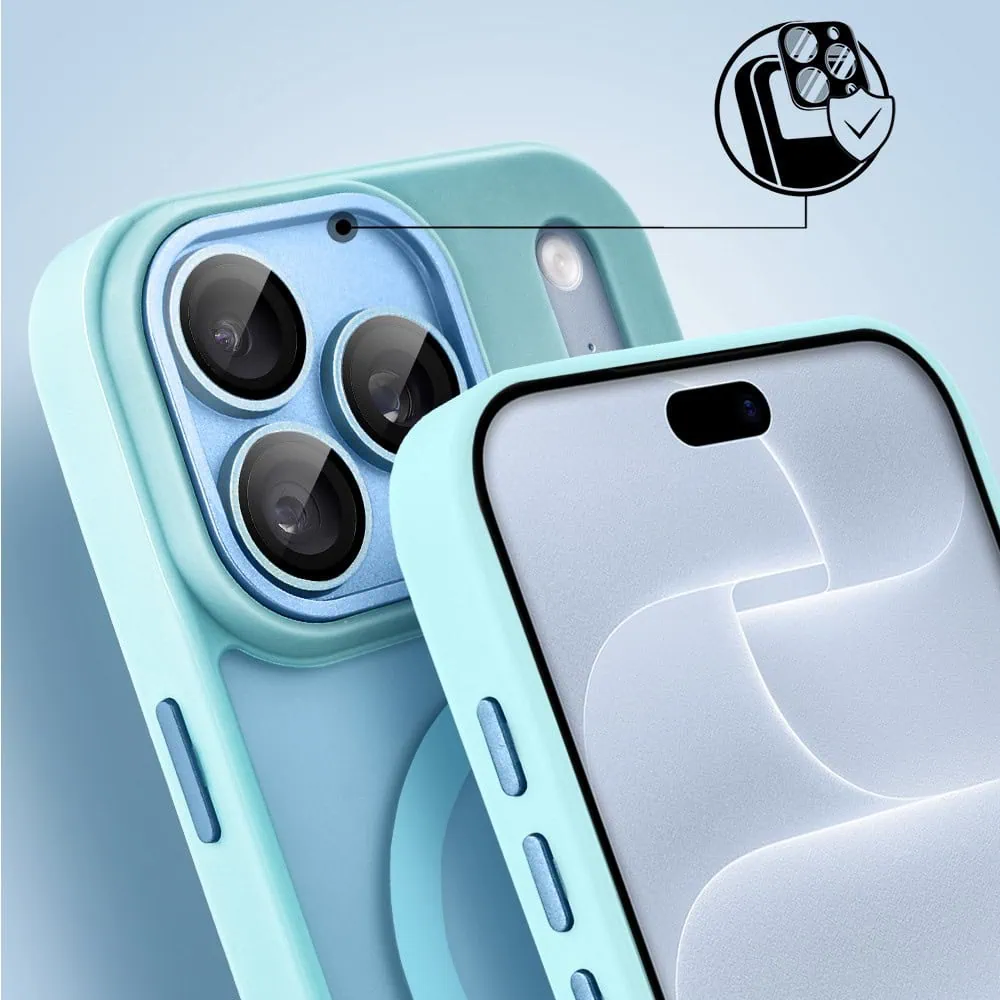 etui do iphone 18 pro max color flush z magsafe, z osłoną aparatu, błękitne