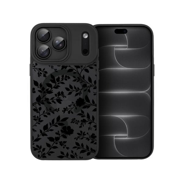 Etui do iPhone 18 Pro Color Flush z MagSafe, z osłoną aparatu, cienisty ogród, czarne