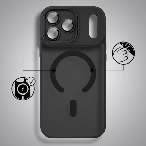 etui do iphone 18 pro max color flush z magsafe, z osłoną aparatu, czarne