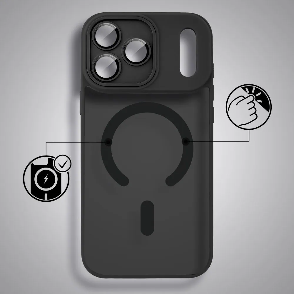 etui do iphone 18 pro max color flush z magsafe, z osłoną aparatu, czarne