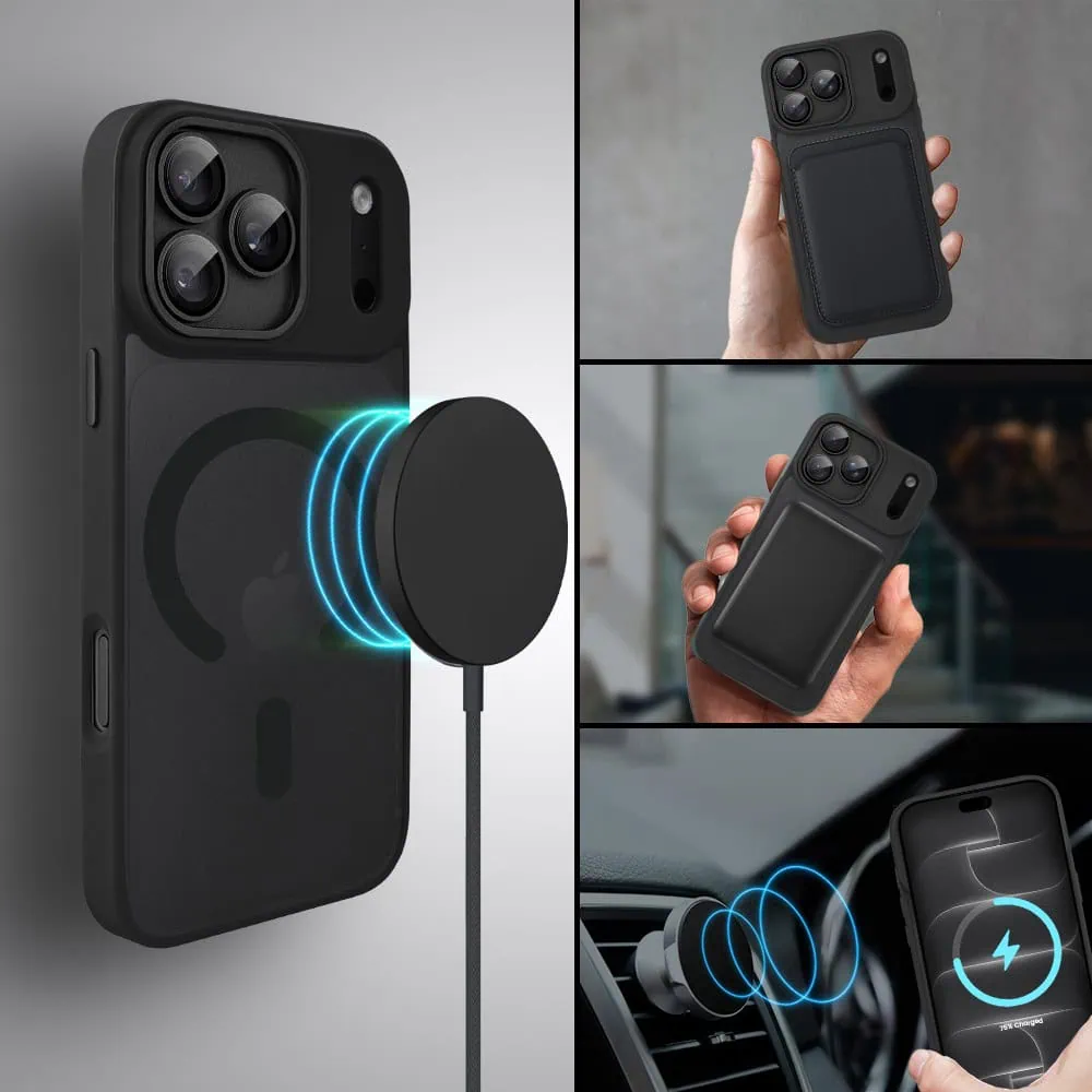 etui do iphone 18 pro max color flush z magsafe, z osłoną aparatu, czarne