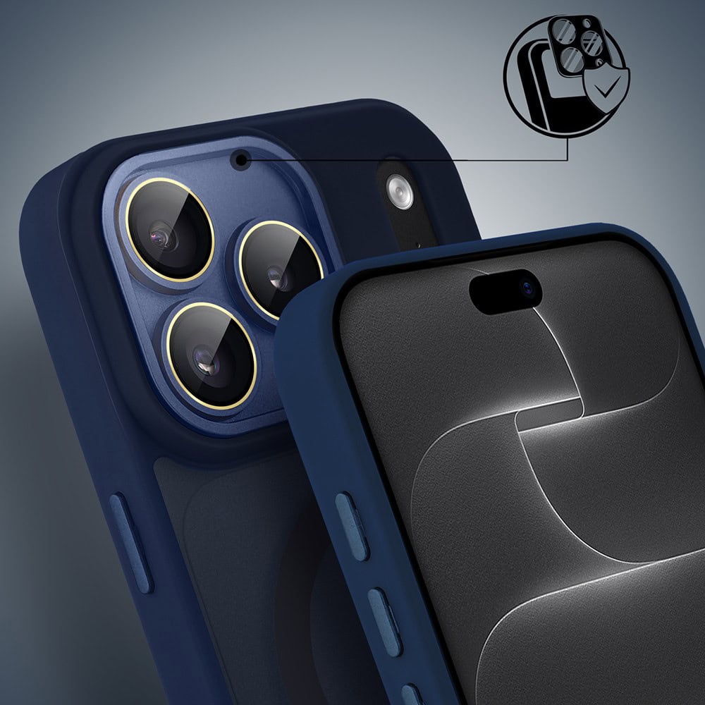 etui do iphone 18 pro max color flush z magsafe, z osłoną aparatu, granatowe