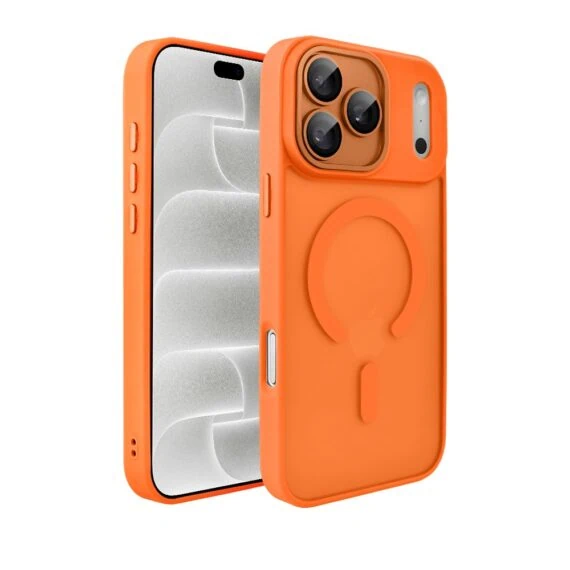 etui do iphone 18 pro max color flush z magsafe, z osłoną aparatu, pomarańczowe