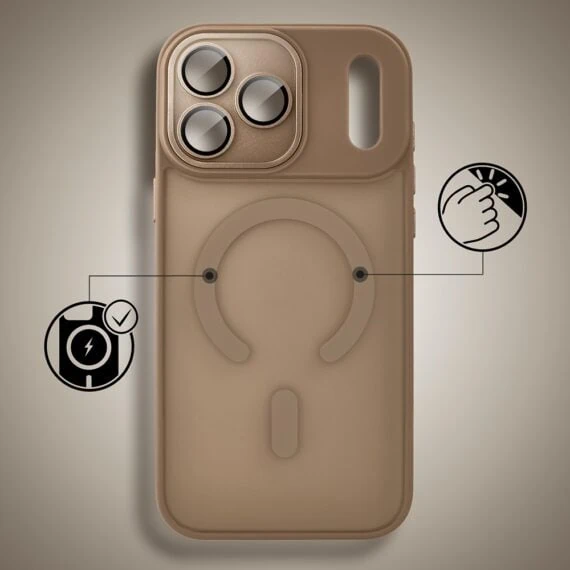 etui do iphone 18 pro max color flush z magsafe, z osłoną aparatu, pustynny brąz